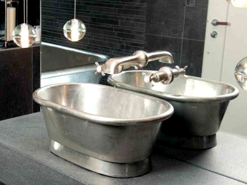 William Holland Tin Aequs basin with tin interior