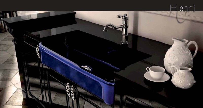 Henri II Bleu 795 x 470 x 220
