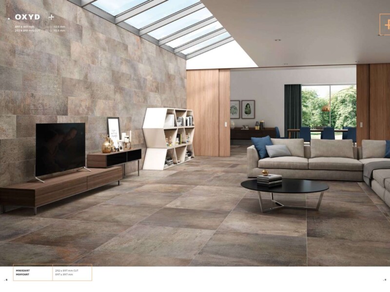 Płytki imitujące cement, gres porcelanowy