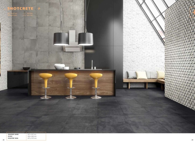 Płytki imitujące cement, gres porcelanowy