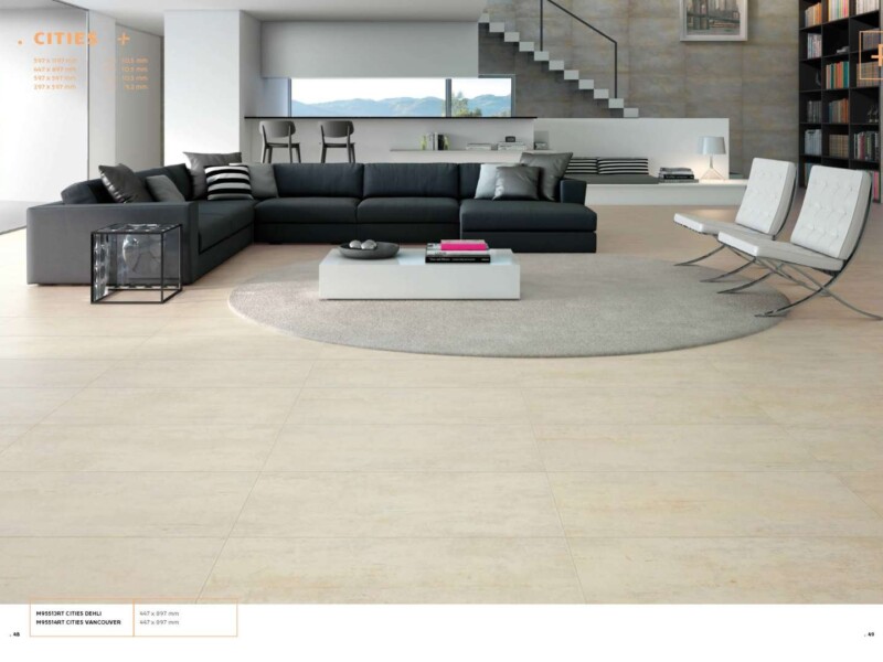Płytki imitujące cement, gres porcelanowy