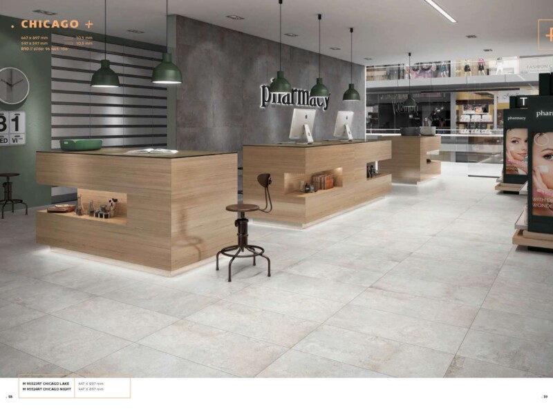 Płytki imitujące cement, gres porcelanowy