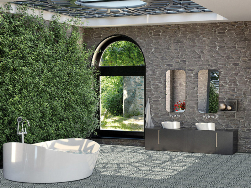 płytki cementowe terazzo